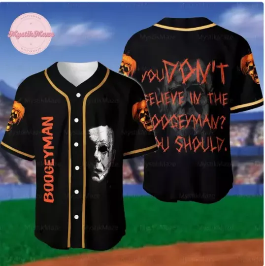 Discover Halloween Michael Myers 3D Baseball Jersey Shirt HALLOWEEN GIFT