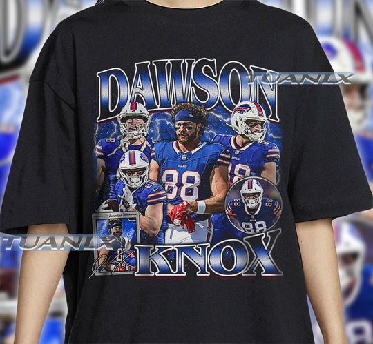 Discover Vintage 90s Graphic Style Dawson Knox shirt, Buffalo Football Shirt, Vintage 90s