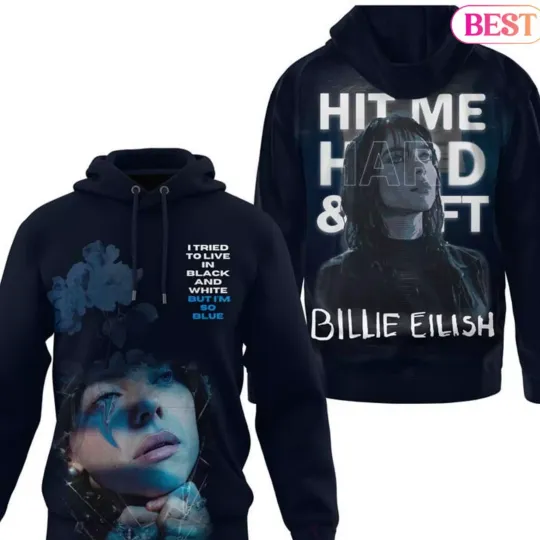 Discover Billie Eilish Hit Me Hard And Soft 3D Hoodie Gift For Fan him her