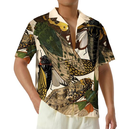Discover Cicada Brood 2025 Hawaiian Shirt, Year of the Cicada Button Up Shirt