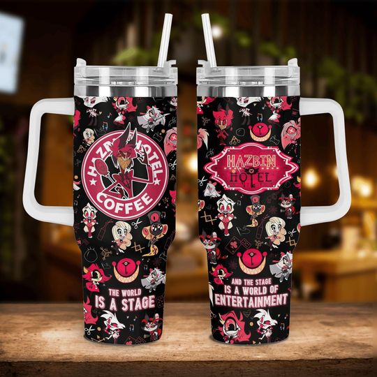 Discover Ha Bin Hotel Tumbler 40 oz, Alastor Stainless Tumbler, Angel Dust Insulated Tumbler, Charlie Magne Tumbler Cup
