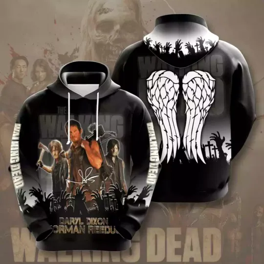 Discover 3D hoodie gift fans, Daryl Dixon Norman Reedus The Walking D