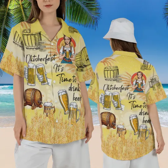 Discover Oktoberfest It's Time To Drink Beer Hawaiian Shirt