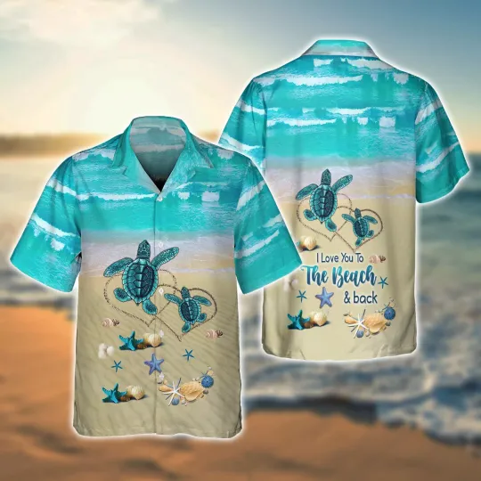 Discover Turtle 3D Full Print Hawaiian shirt Summer turtle beach Hawaii Shirt