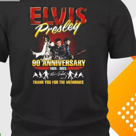 Discover Elvis Presley 90th Anniversary Thank You 1935-2025 Shirt
