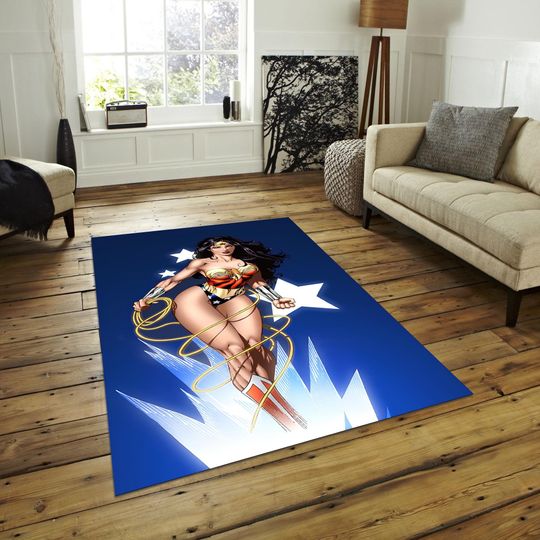 Discover Superhero Rug,Movie Rug,Wonder Woman Rug,Movie Decor,Popular Rug,Gift for Newhome,Movie Poster