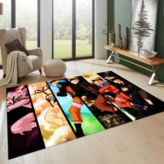 Discover Cartoon Rug,Anime Evulation,Personalized Rug,Movie Rug,Poster Rug,Manga Rug Decor,Living Room Rug
