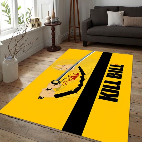 Discover Movie Rug,Popular Rug, Kill Bill Rug,Poster Rug,Gift for Movie Lover, Cinema Decor,Living Room Rug