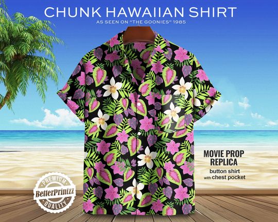 Discover Chunk Hawaiian Shirt from The Goonies Movie, Truffle Shuffle Hawaiian Shirt