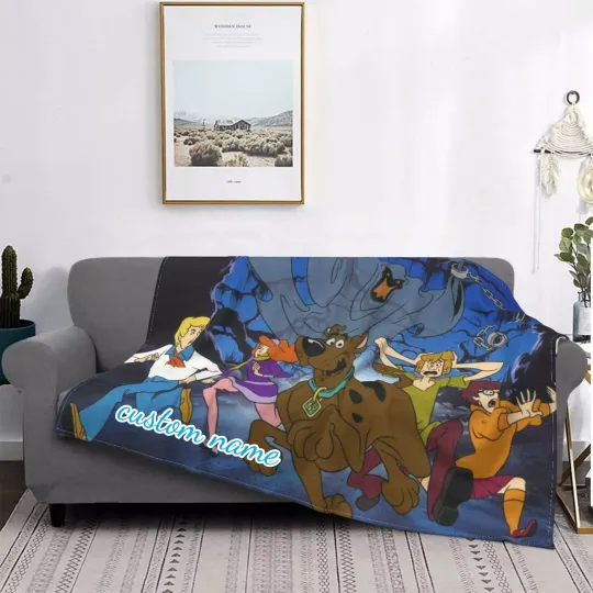 Discover Custom Name Blanket Scoobydoo Dog Fleece Blanket