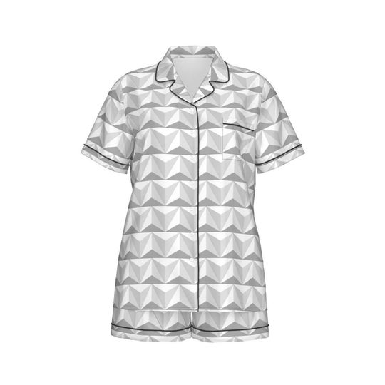 Discover World of Tomorrow Women's Short Sleeve Imitation Silk Pajama Set