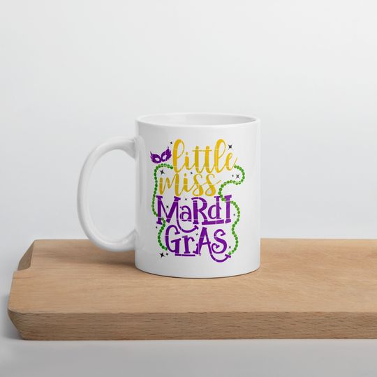 Discover Mardi Gras Mug, Little Miss Mug, New Orleans Mug