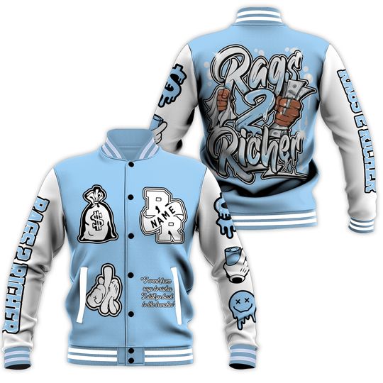 Discover Custom Name Dunkare Legend Blue 11s Baseball Jackets