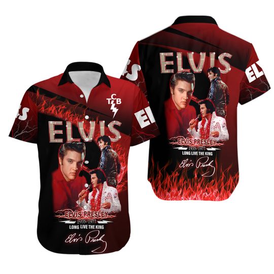 Discover Elvis Presley Merch Button Shirt