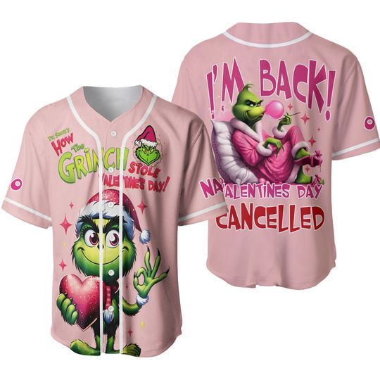 Discover Personalized Grinc Christmas Baseball Jersey, How The Grinh Stole Shirt