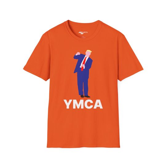 Discover Dancing Trump YMCA Stencil T-Shirt/ Unisex Softstyle T-Shirt