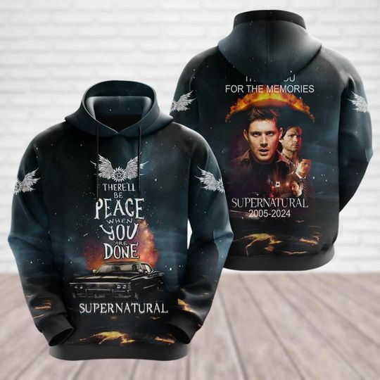 Discover Supernatural Hoodie, Winchester Brothers Shirt, Dean Winchester 3D Hoodie