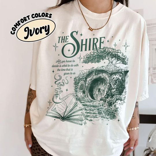 Discover The Shire LOTR Shirt For Fans, Fantasy Book Lover T Shirt, Gift For Book Lover