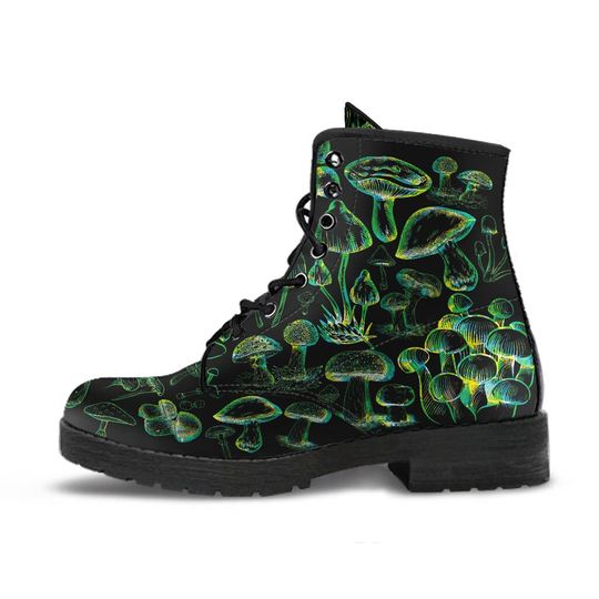Discover Canvas Boots - Mushroom Boots Black
