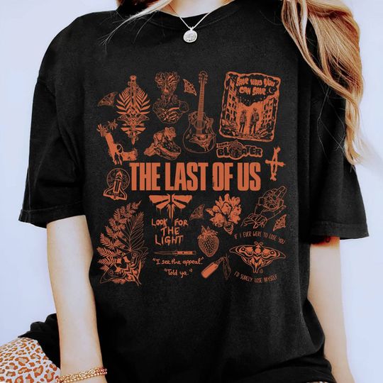 Discover The Last Of Us Movie Doodle Art Shirt, Vintage The Last Of Us Shirt