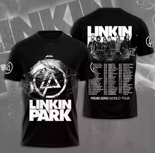 Discover Linkin Park 2025 Tour Date 3D T-Shirt Unisex All Size