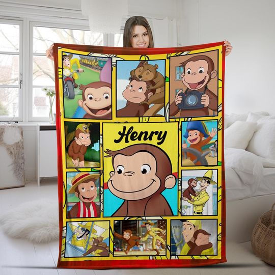 Discover Curious George Blanket Personalized Blanket