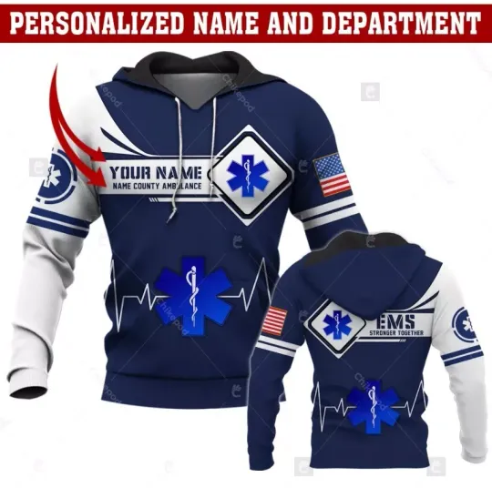 Discover Personalized Name EMS 3D All Over Printed 3D hoodie