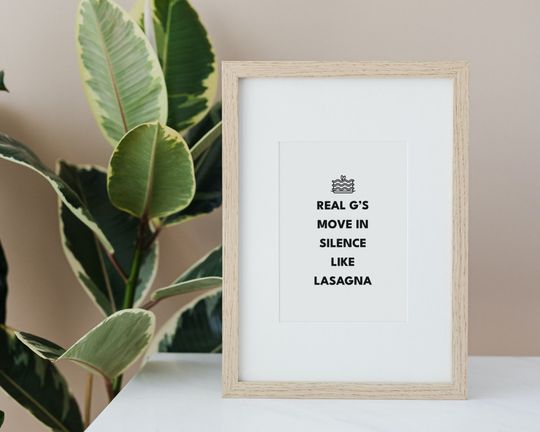 Discover Real G's move in silence like lasagna - Rap lyrics wall art