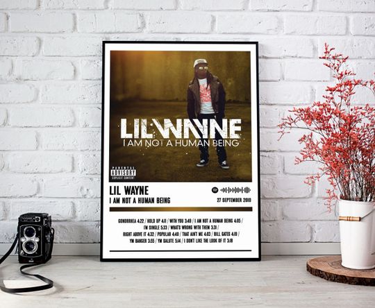 Discover Lil Wayne Poster Print | I Am Not A Human Being Album Poster