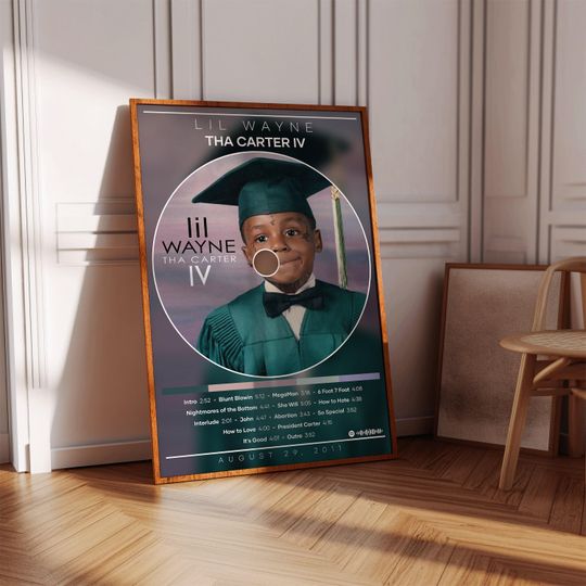 Discover Lil Wayne Tha Carter IV Album Poster - Music Print
