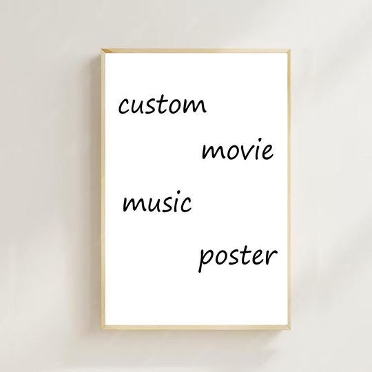 Discover Custom Movie Music Poster, Choose ANY Movie Music Poster, Home Decor, Art Poster for Gift