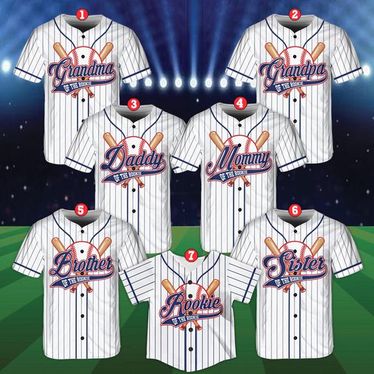 Discover Personalized Mommy Daddy Of the Rookie Baseball Jersey