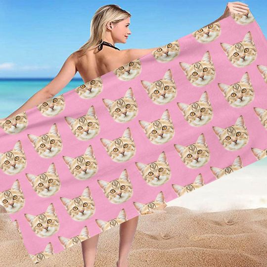 Discover Custom Photo Beach Towel,Beach Gift,Personalized Beach Towel