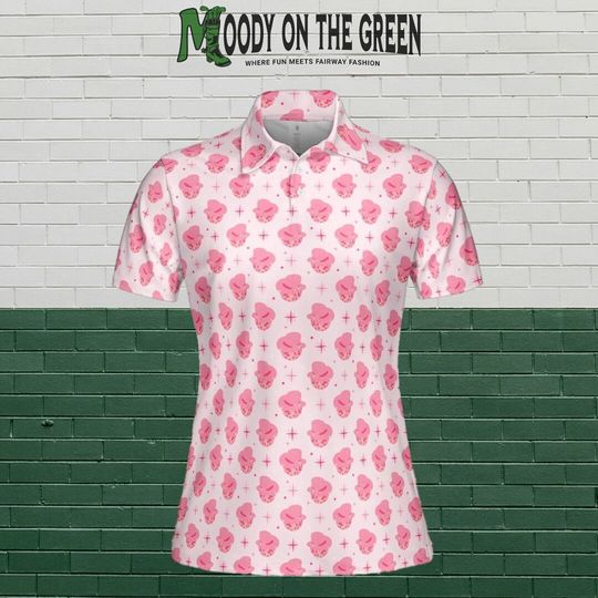 Discover Pink Disco Cowgirl Ladies Golf Polo for Bachelorette Party Favors