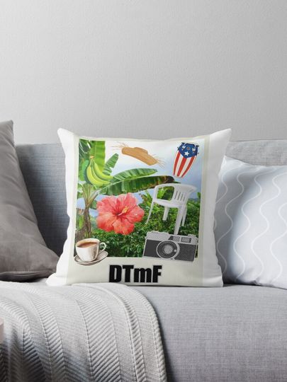 Discover DTmF Bad Bunny Throw Pillow, Home Decor Gifts
