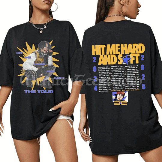 Discover Hit Me Hard and Soft Tour 2024-2025 T-Shirt - Hip Hop Cotton Loose Fit Tee for Fans