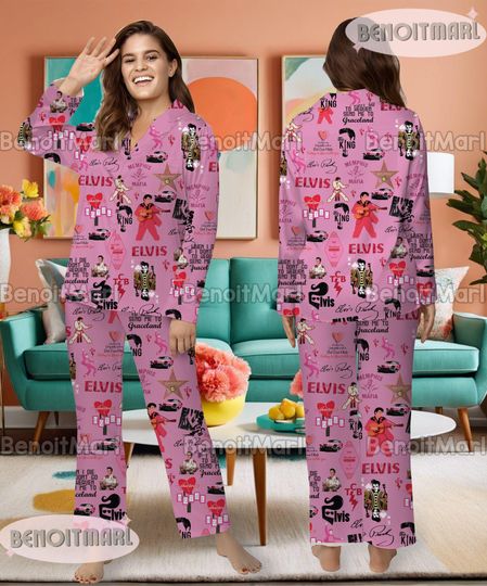 Discover Elvis Presley Pajamas Set, Elvis Presley Long Sleeve Pyjamas Set
