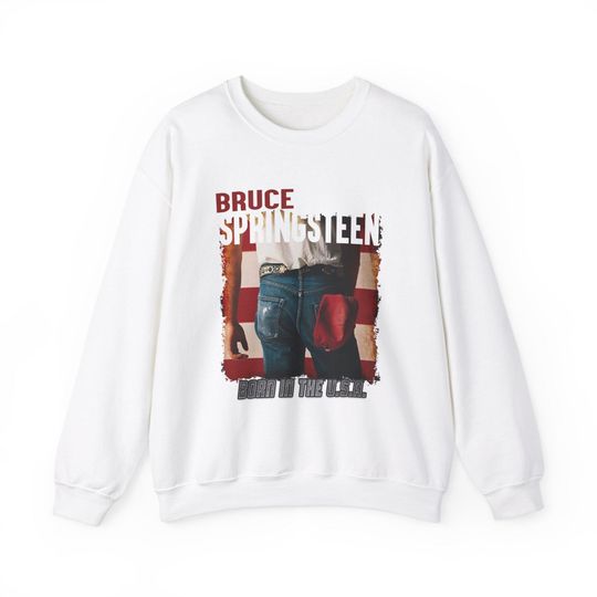 Discover Vintage Style Bruce Springsteen Unisex Heavy Blend Crewneck Sweatshirt