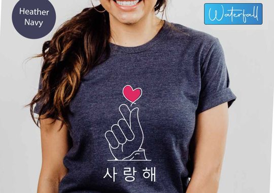 Discover Finger Heart Korean Love T-Shirt