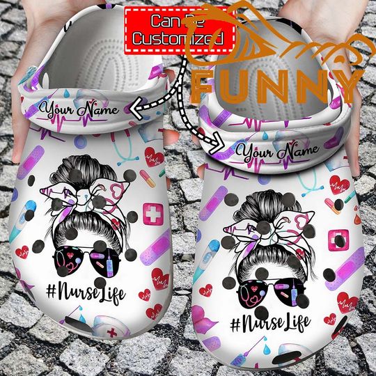 Discover Messy Bun Hair Nurse Life Classic Clog Shoes