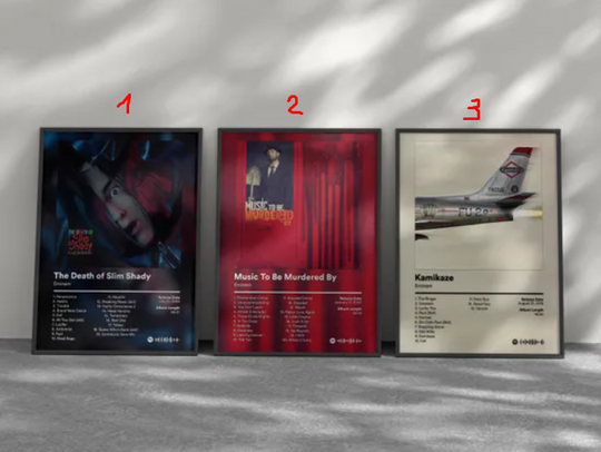Discover Eminem Album Cover Posters - 3 Rap Posters - Hip Hop Art Prints - Music Wall Decor