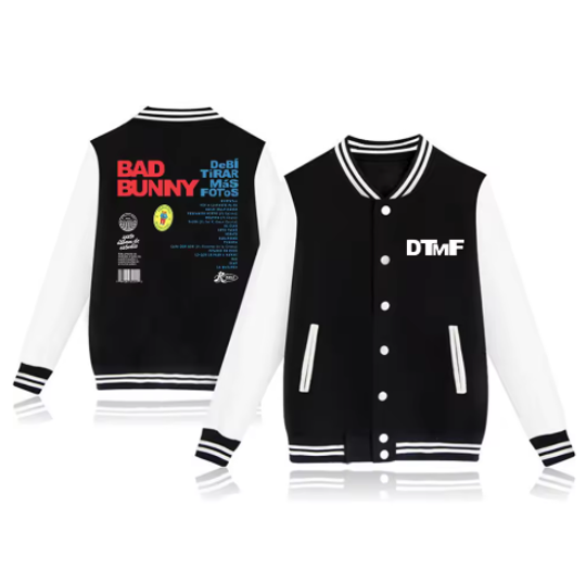 Discover Bad Bunny Debi Tirar Mas Fotos Baseball Jacket