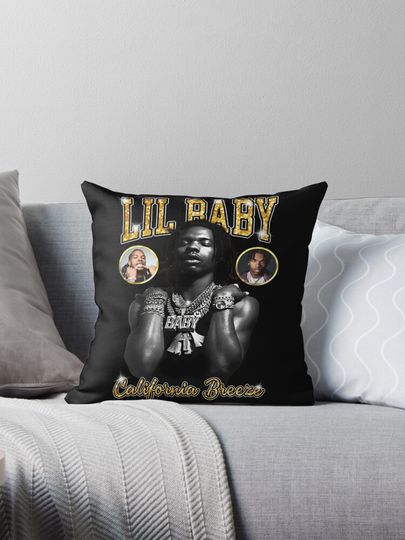 Discover Lil baby bootleg Throw Pillow, Gifts for Fan