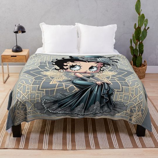 Discover Glamorous Betty Boop Throw Blanket