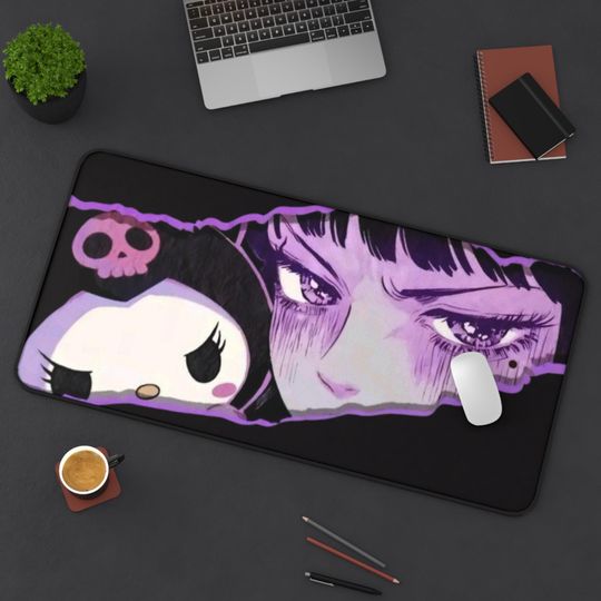 Discover Cute Kuromi Desk Mat, Kawaii