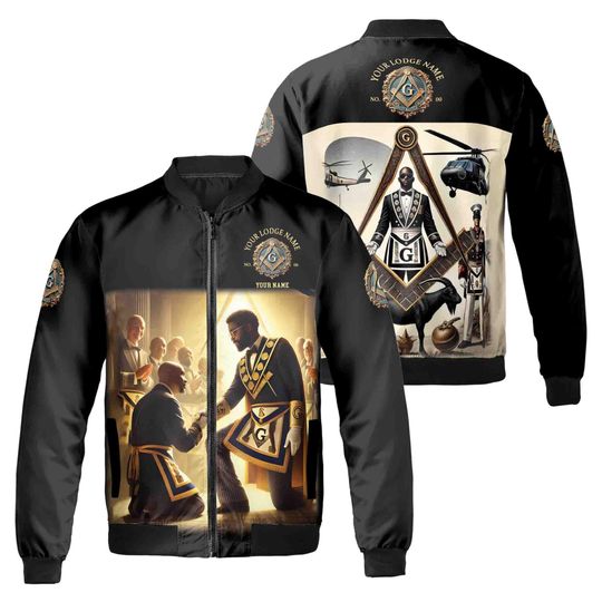 Discover Customize Lodge Name, Name Proud To Be A Mason Bomber Jacket
