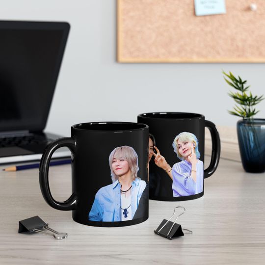 Discover SVT Jeonghan Angel Black Mug, Seventeen Members Kpop Mug, Seventeen Tour Merch, Gift Ideas Carats, Birthday Gift