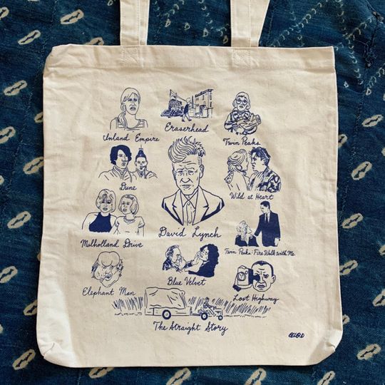 Discover David Lynch navy ink tote bag