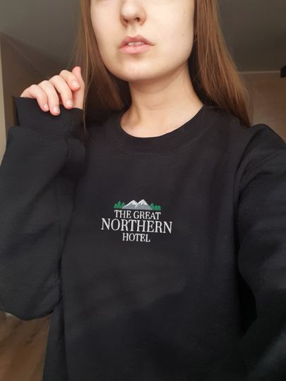 Discover Embroidered Twin Peaks Sweatshirt | Great Northern Hotel
