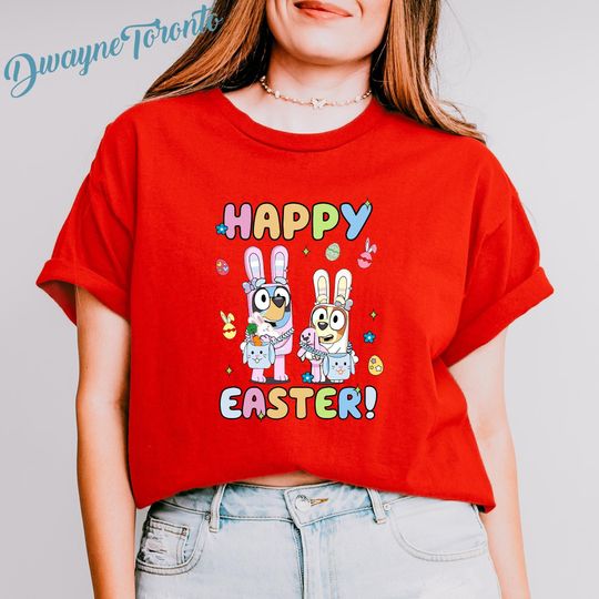 Discover Happy Easter Day Blueydad Shirt, Blueydad Cartoon Easter T-Shirt